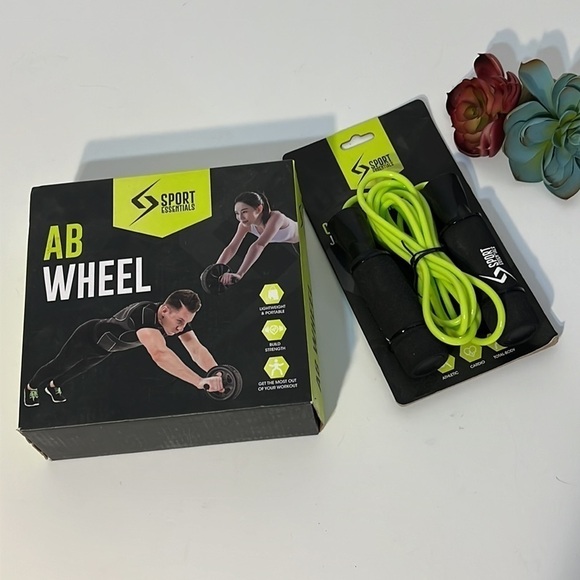 Sport Essentials Ab Wheel And Jump Rope - Picture 3 of 6